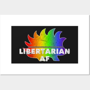 Libertarian AF Distressed Gay Pride LGBT Vote 2020 President Posters and Art